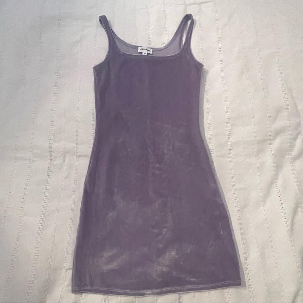 Sleeveless Purple Velvet Mini Dress size XS